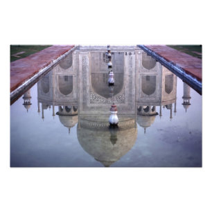 Taj Mahal-reflektion, Agra, Uttar Pradesh, Fototryck