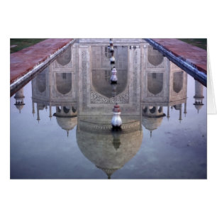 Taj Mahal-reflektion, Agra, Uttar Pradesh, Hälsningskort