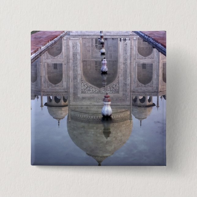 Taj Mahal-reflektion, Agra, Uttar Pradesh, Knapp (Framsida)
