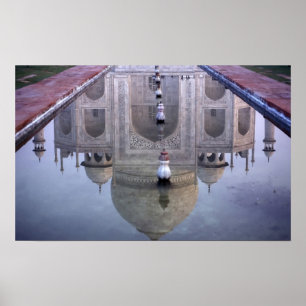 Taj Mahal-reflektion, Agra, Uttar Pradesh, Poster