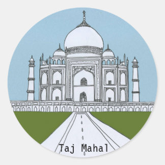Taj Mahal Runt Klistermärke
