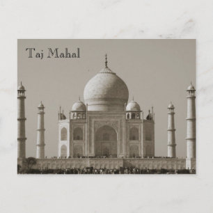 taj mahal sepia india vykort