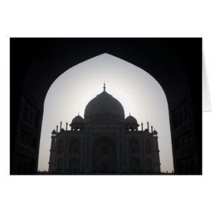 taj mahal silhouette hälsningskort