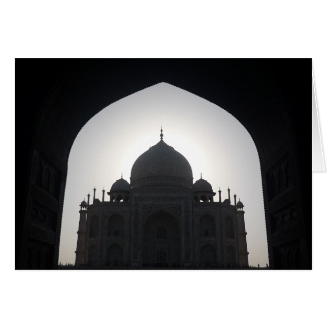 taj mahal silhouette hälsningskort (Framsidan Horizontal)