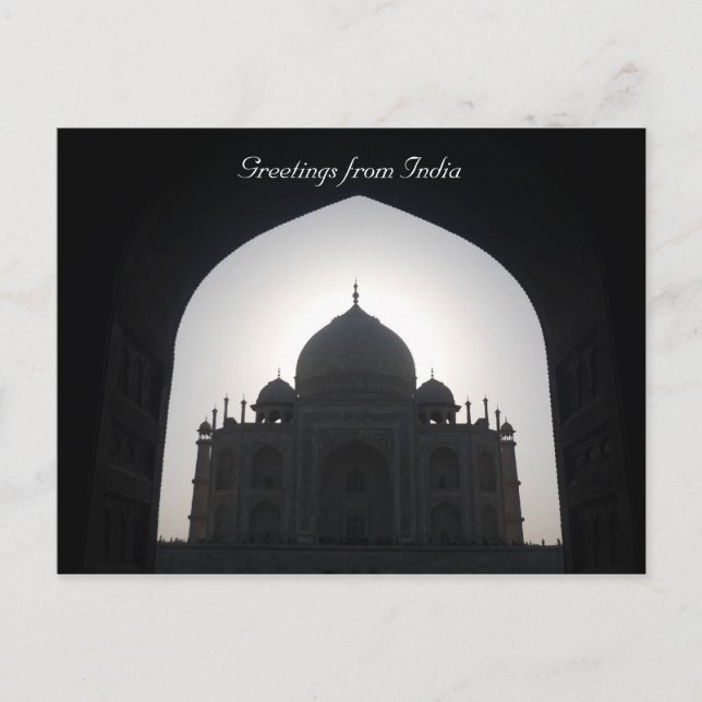 taj mahal skugga vykort (Framsida)