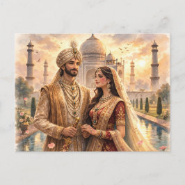 Taj Mahal Sonnenuntergang Vykort