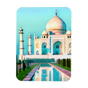 Taj Mahal under gryningen Himlar Magnet