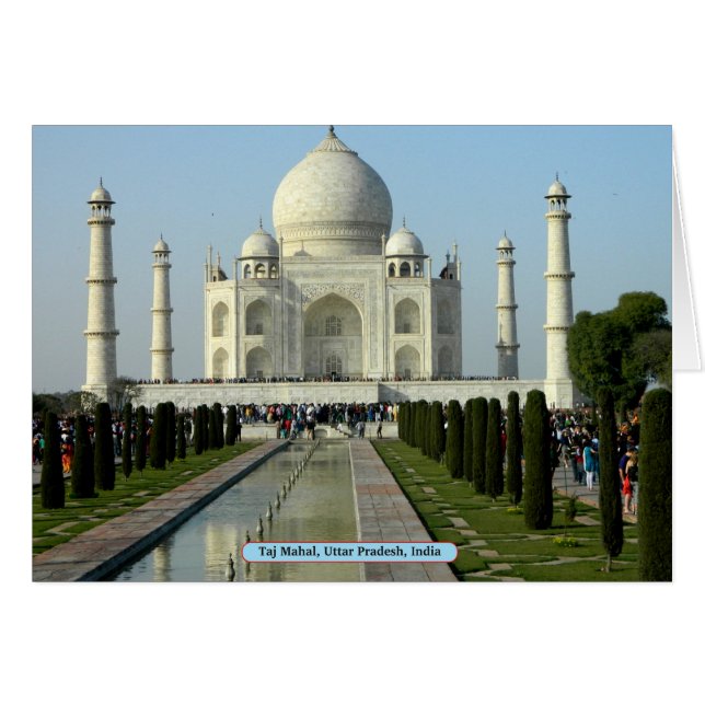 Taj Mahal, Uttar Pradesh, Indien Hälsningskort (Framsidan Horizontal)