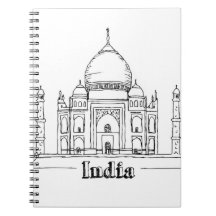 Taj Mahal Vacation Teckning Vacation Art Traveling