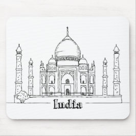 Taj Mahal Vacation Teckning Vacation Art Traveling Musmatta
