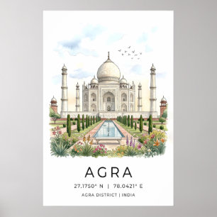 Taj Mahal Väggkonst Elegant Elfenbensdesign - Symm