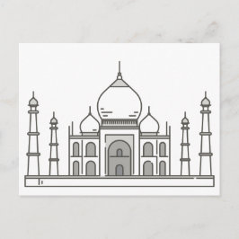 Taj Mahal Världslandmärken Vykort