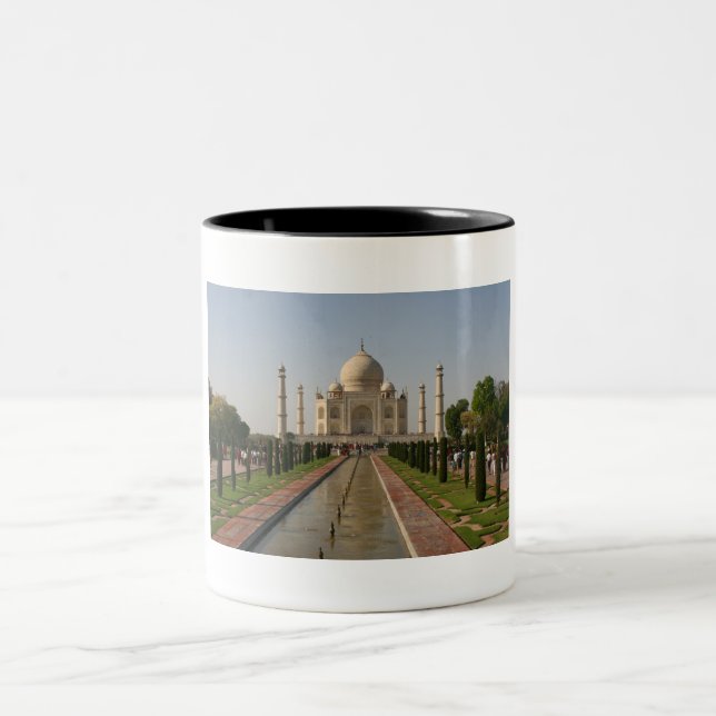 taj mahal vatten Två-Tonad mugg (Center)