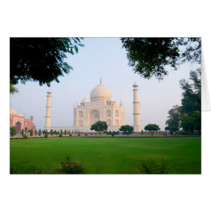 Taj Mahal vid soluppgång en av underverken Hälsningskort