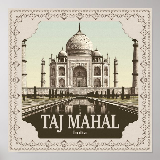 Taj Mahal Vintage Poster (Framsidan)