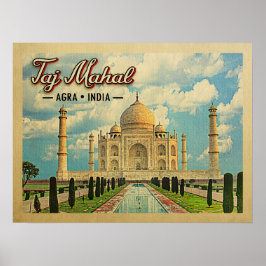 Taj Mahal Vintage resor India Poster