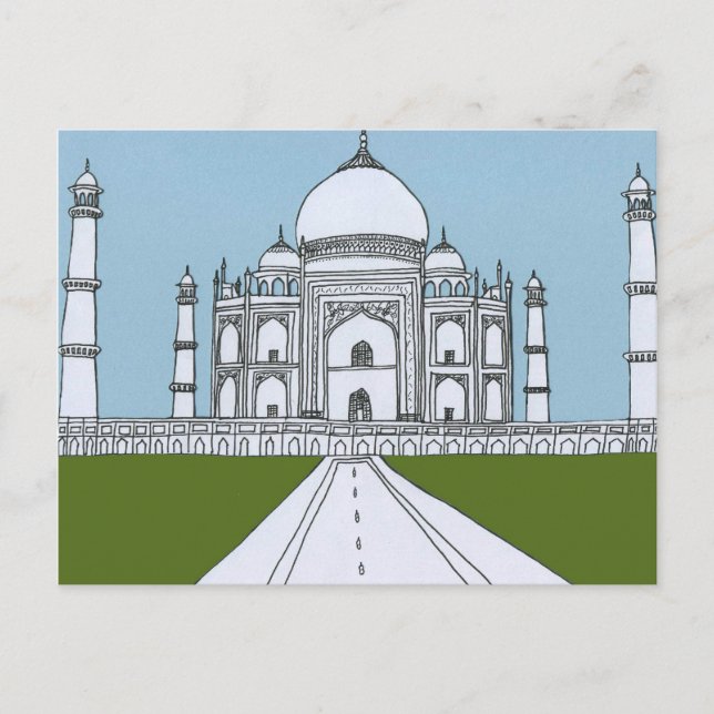 Taj Mahal Vykort (Framsida)