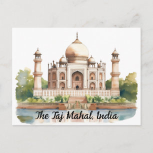 Taj Mahals glestimodiga skönhet Vykort