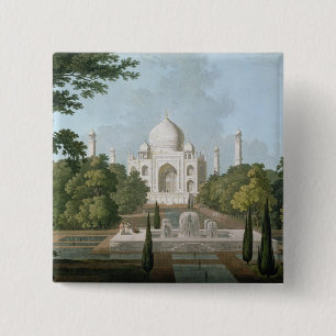 Tajen Mahal, Agra, från trädgården Knapp