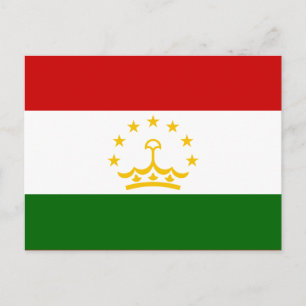 Tajik flagga vykort