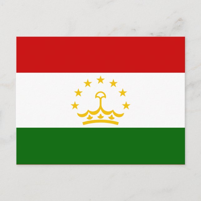 Tajik flagga vykort (Framsida)