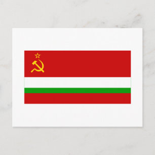 Tajik SSR-Flagga Vykort