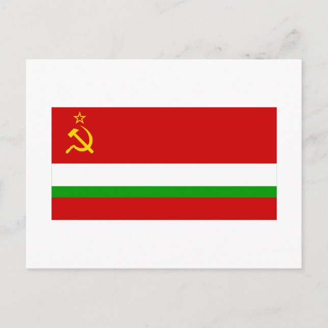 Tajik SSR-Flagga Vykort (Framsida)