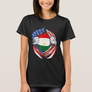Tajikistan Flag Amerikan Stolt Över Mitt Tajikista T Shirt