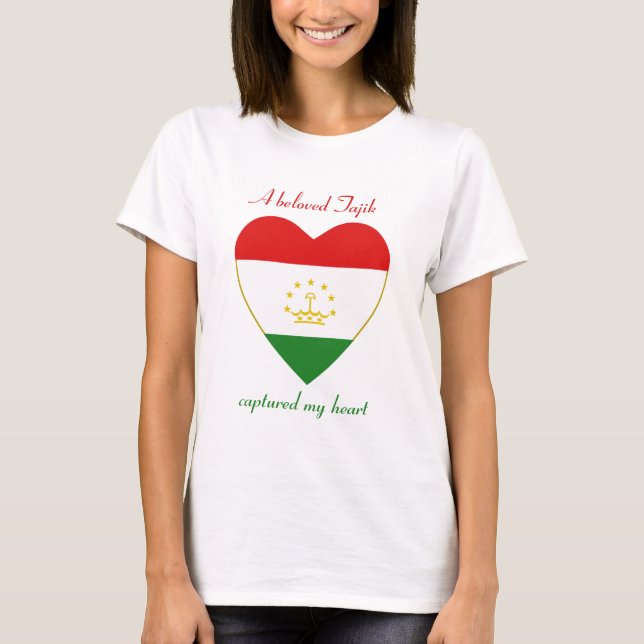 Tajikistan Flag Söt T-Shirt (Framsida)