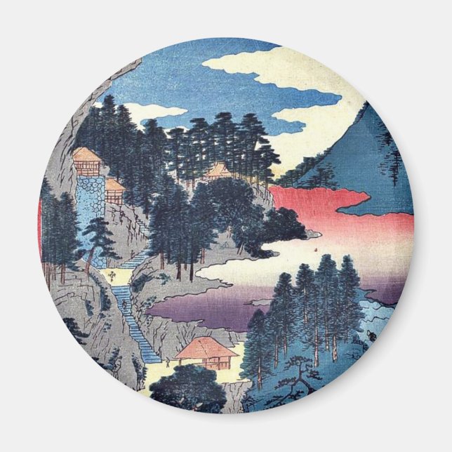 Tajima av Ando, Hiroshige Ukiyoe Magnet (Framsidan)