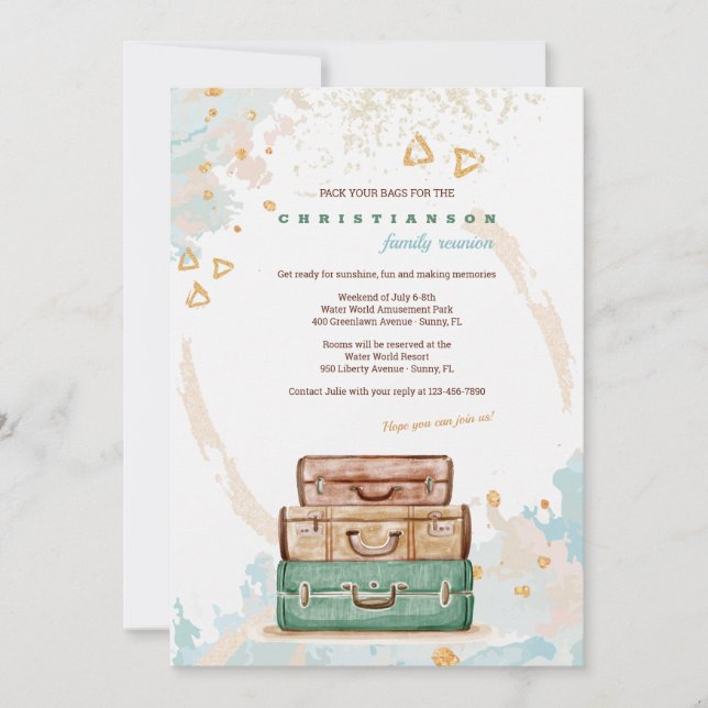 Tajma för att resa möteinbjudan inbjudningar (Framsida)