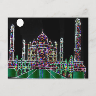 TAJMAHAL Palace Mughal Memorial Landmark Byggnad Vykort