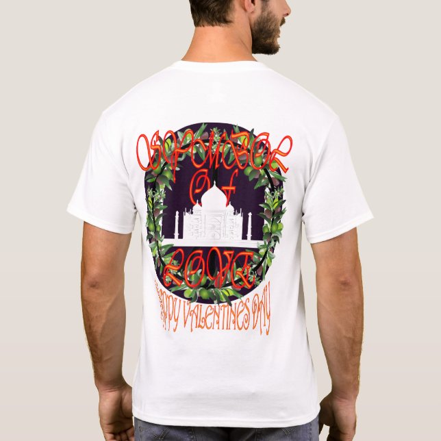 TajMahal-symbol för kärlek T Shirt (Baksida)