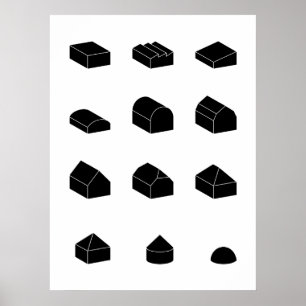 Tak bildar trycket 3D Poster