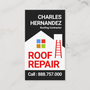 Tak Byggande Silhouette Roofer Visitkort