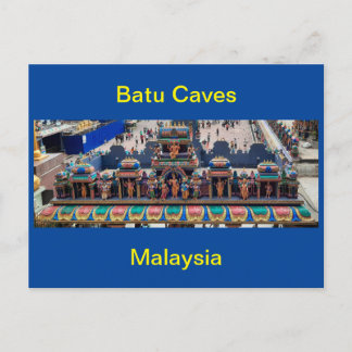 Tak dekoration med skulpturer vid Batu Caves Vykort
