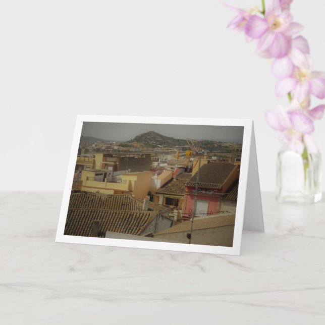 Tak i Benisanó Town, Valencia, Spanien Kort (Orkide)