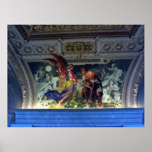 Tak i det Vatican museet i det Rome trycket Poster