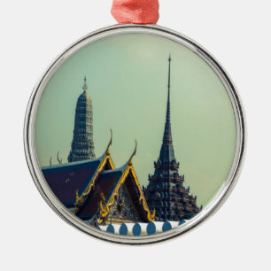 Tak i Grand Palace i Bangkok Thailand Julgransprydnad Metall
