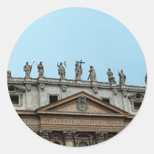Tak i St Peter's Basilica i Rom, Italien Runt Klistermärke