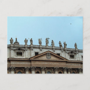 Tak i St Peter's Basilica i Rom, Italien Vykort