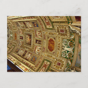 Tak i Vatikanmuseet i Italien Postca i Rom Vykort