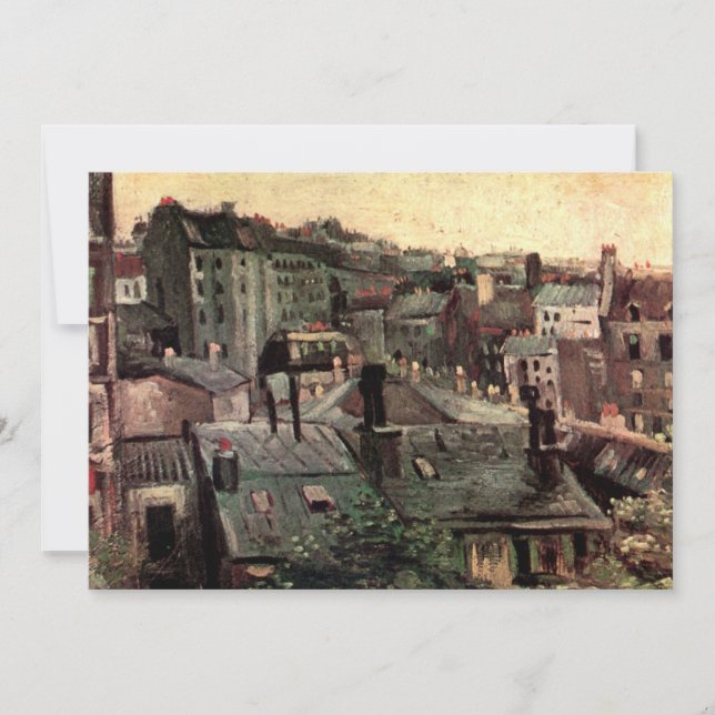 Tak och baksidor av hus av Vincent van Gogh (Framsida)
