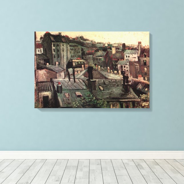 Tak och baksidor av hus av Vincent van Gogh Canvastryck (Insitu (trägolv))