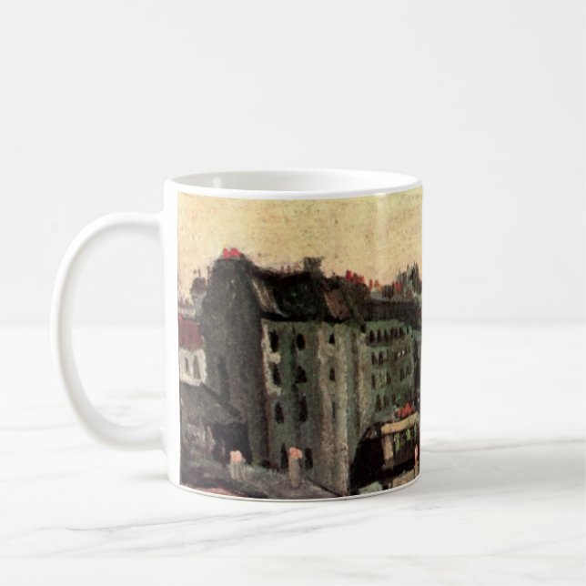 Tak och baksidor av hus av Vincent van Gogh Kaffemugg (Vänster)