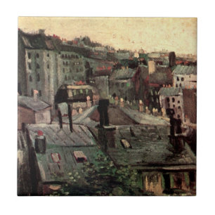 Tak och baksidor av hus av Vincent van Gogh Kakelplatta