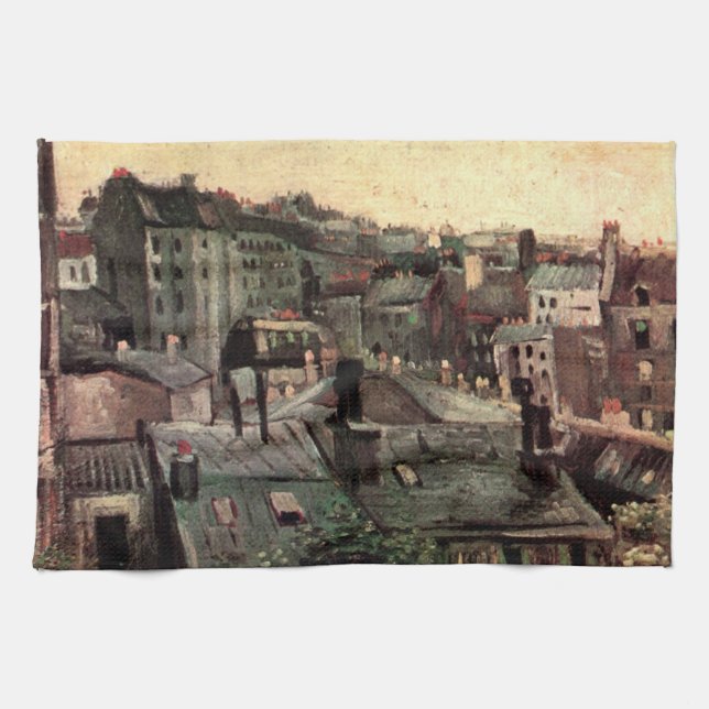 Tak och baksidor av hus av Vincent van Gogh Kökshandduk (Horisontell)