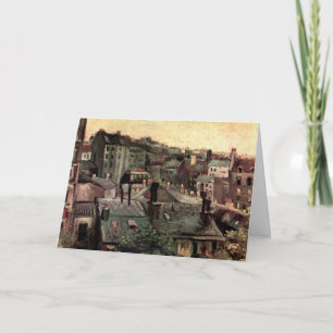 Tak och baksidor av hus av Vincent van Gogh Kort