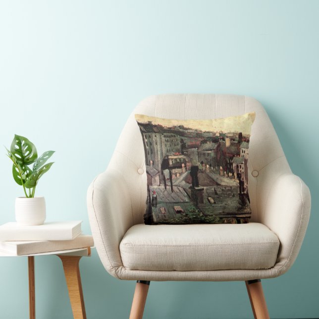 Tak och baksidor av hus av Vincent van Gogh Kudde (Stol)