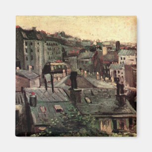 Tak och baksidor av hus av Vincent van Gogh Magnet